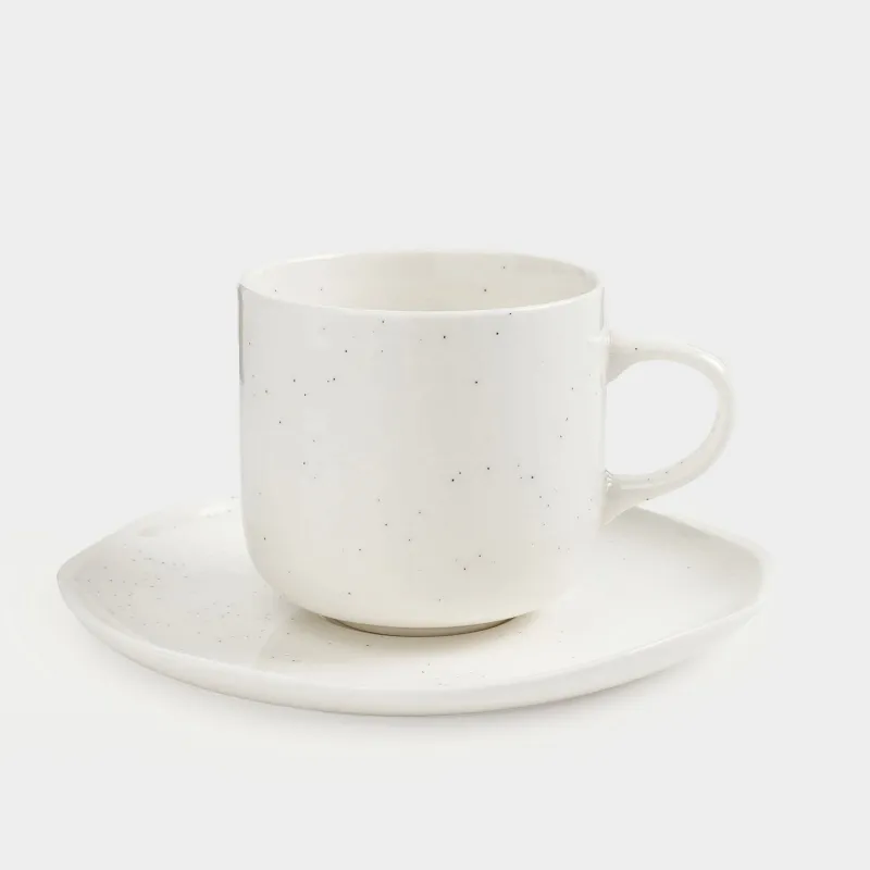 Пара чайная, 1 перс, 2 пр, 250 мл, фарфор N, молочная, Точки, Boho