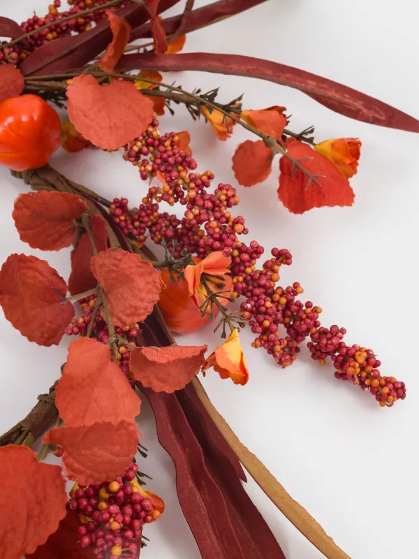 Сәндік гүл шоғы, 16/35 см, пластик/қағаз, Күзгі композиция, Forest symphony decor, image-4