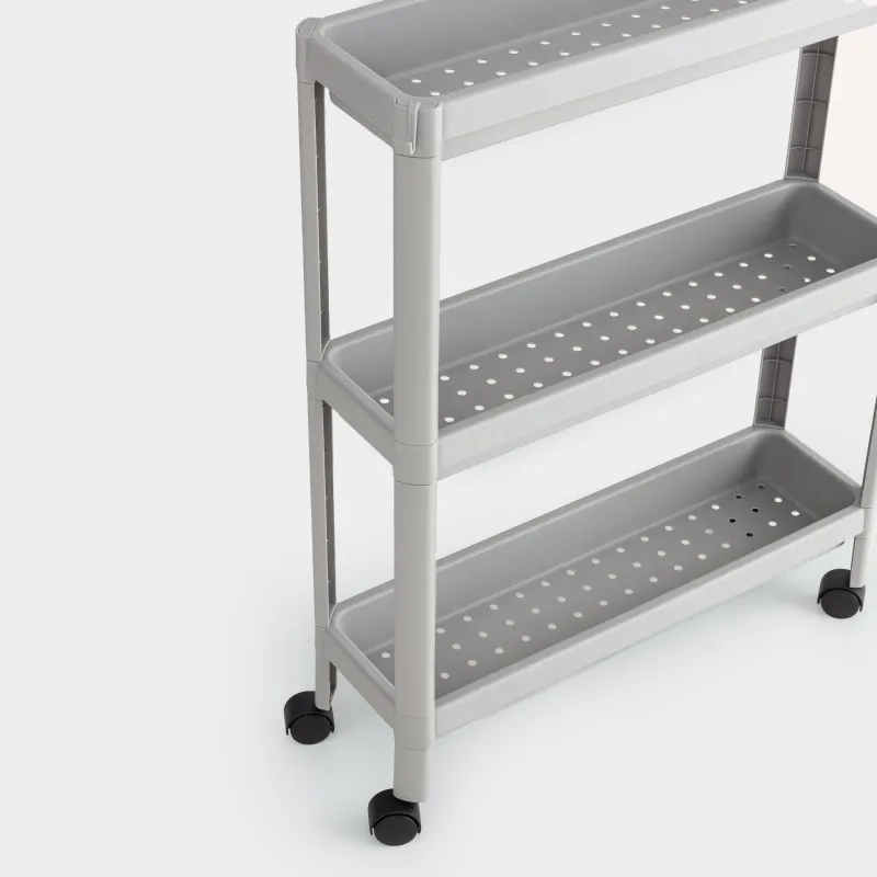 Сөре, 3 деңгейлі, 58х18х75 см, пластик, сұр, Grating, image-8