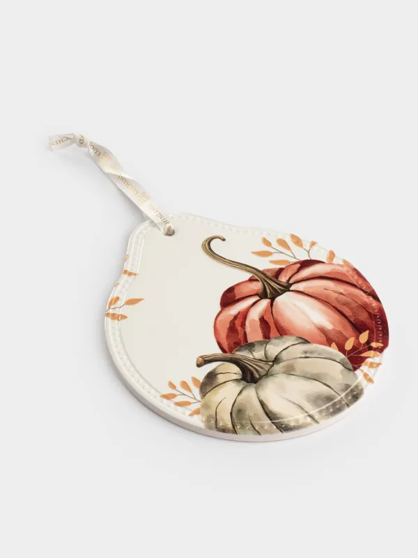 Ыстыққа арналған тұғыр, 20х21 см, керамика/тығын, ақ, Асқабақ, Forest symphony, image-1