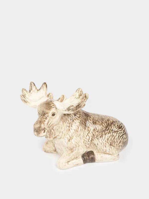 Тұз немесе бұрышқа арналған ыдыс, 7 см, керамика, сүт түстес және қоңыр, Бұлан, Moose story, image-3