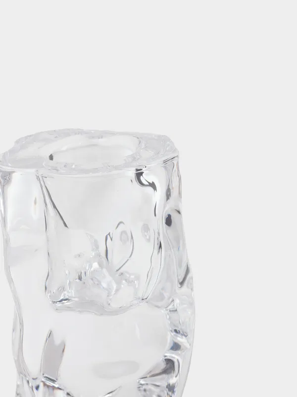 Шам ұстағыш, 8 см, жіңішке шамға арналған, шыны, Concave, image-1