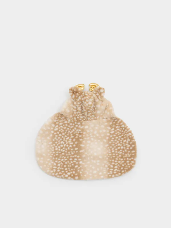 Жануарларға арналған костюм, 30 см, өлшемі S/M, карнавалдық, полиэстер, қоңыр, Бұғы, Christmas pet, image-4