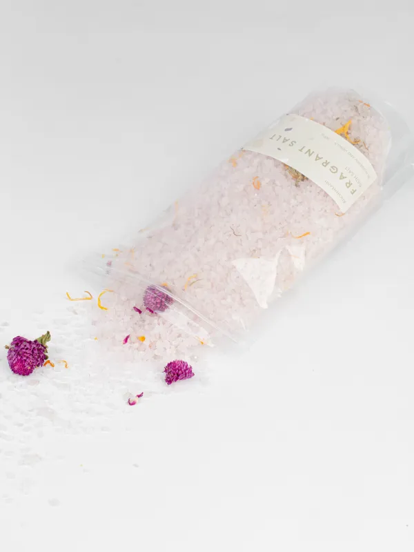 Ваннаға арналған тұз, 600 гр, қалпына келтіреді, кептірілген гүлдер, Қара бүлдірген және ваниль, Fragrant salt, image-2