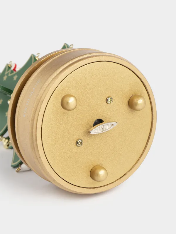 Ммүсінше, музыкалық, 20 см, салпыншағы бар, бұралатын, МДФ, жасыл, Шырша, Christmas style, image-4