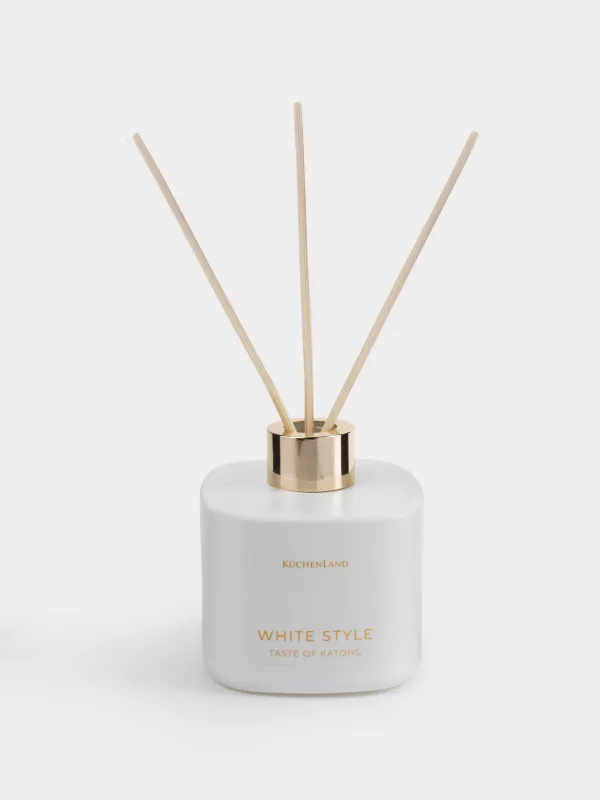 Хош иісті диффузор, 200 мл, керамика, ақ, Хош иіс, White style, image-0