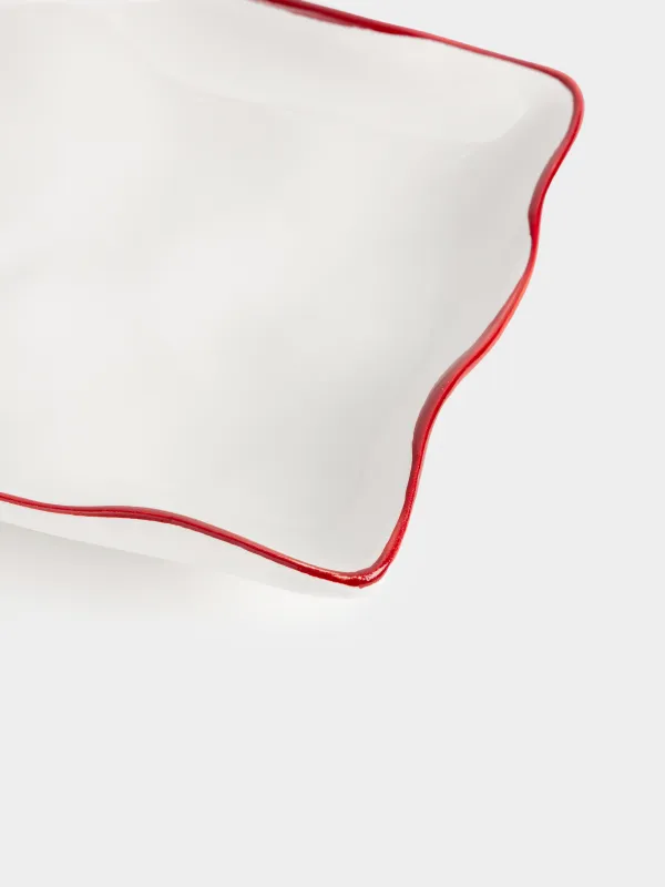 Ыдыс, 33х13 см, керамика, тікбұрышты, Шыршасы бар жылқы, Christmas tree, image-4