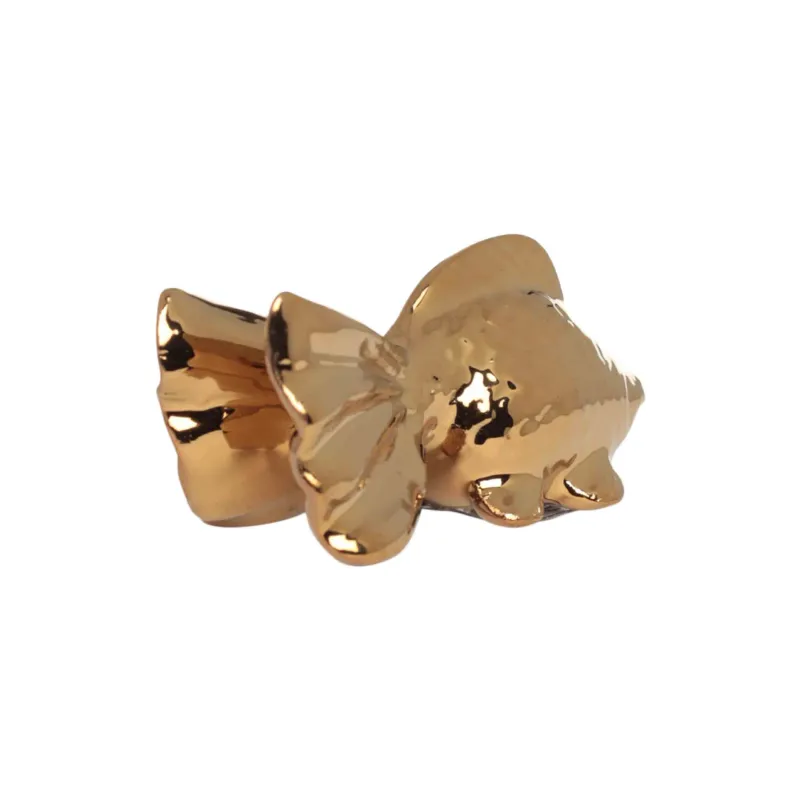 Мүсін, 5 см, Фарфор P, алтын, балық, Алтын балық, image-2