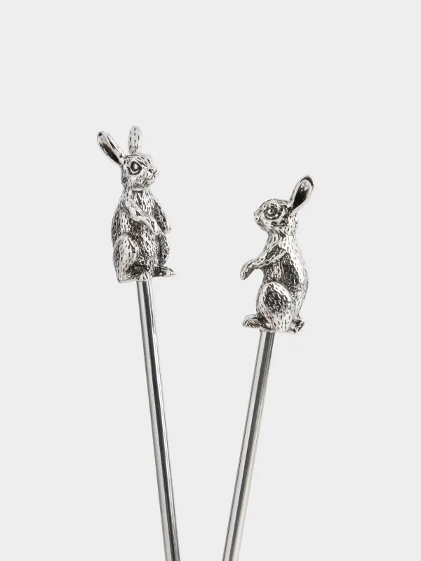 Десерт қасық, 20 см, 2 дана, болат, Қоян, Rabbit silver, image-4