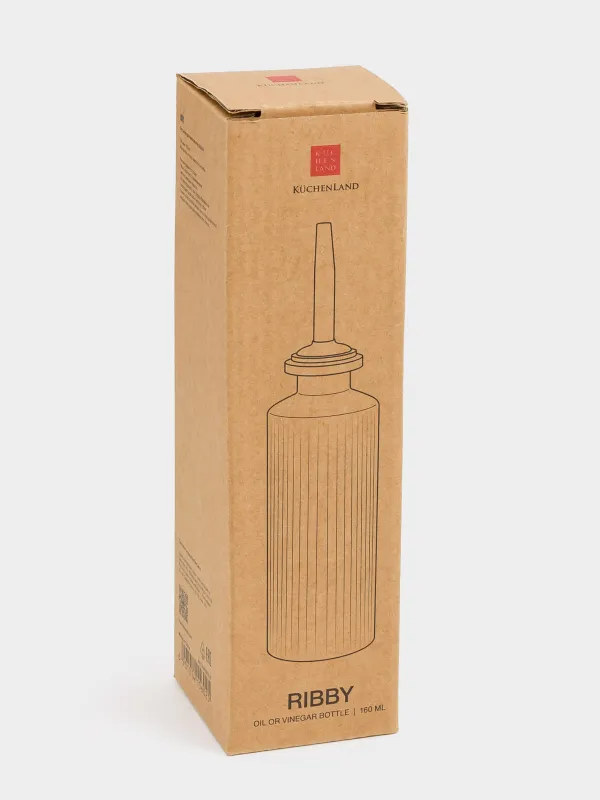 Май немесе сірке суына арналған бөтелке, 160 мл, диспенсері бар, шыны Р/металл, Ribby, image-2