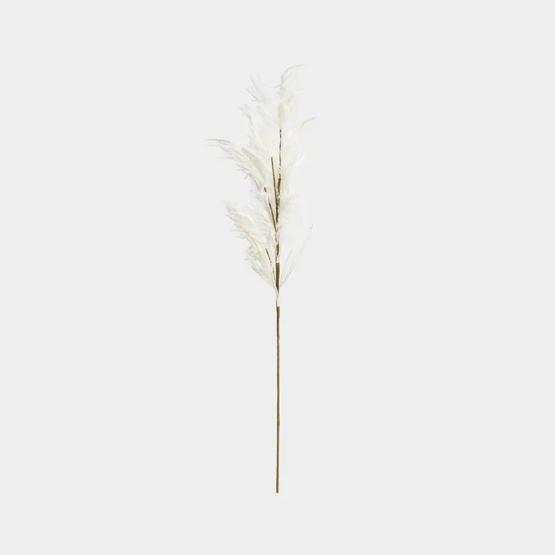 Сәндік бұтақ, 1 м, полиэстер/қағаз, Ақ пампа шөбі, Meadow decor