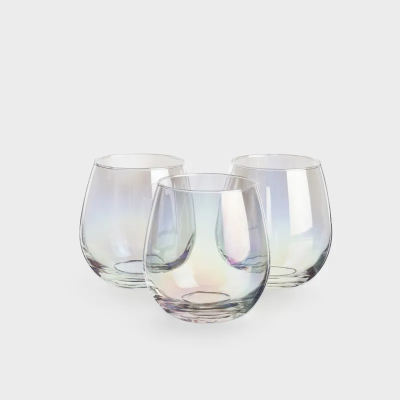 Стақан, 10 см, 460 мл, 6 дана, шыны, інжу-маржан, Floyd polar