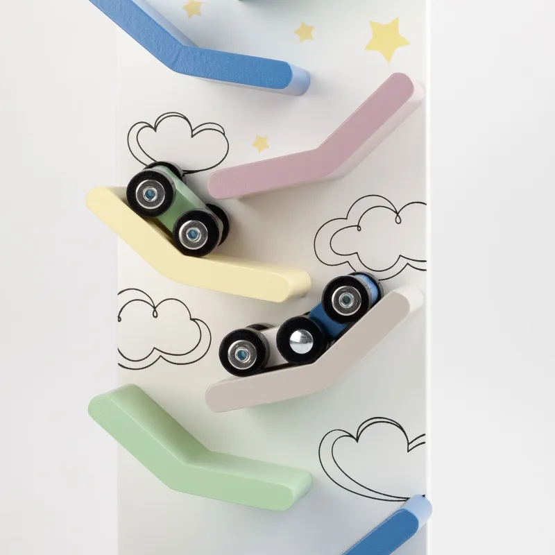 Ойыншық, 27 см, ағаш, Көліктері бар жарыс жолы, Kiddy, image-2