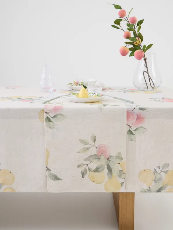 Дорожка настольная, 40х160 см, Груши на ветках, Fruit garden, image-2