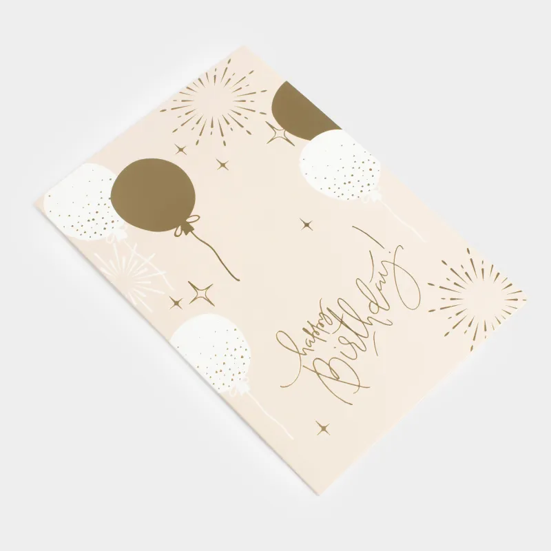 Сыйлық ашықхаты, 12х17 см, қағаз, Шарлар, Birthday, image-1