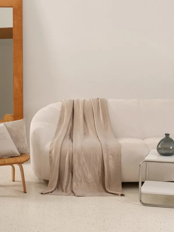 Жамылғы, 130х170 см, фланель/люрекс, қара-сұр, Flannel, image-5