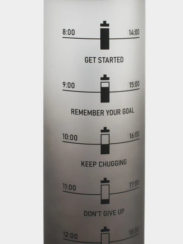 Суға арналған бөтелке, 900 мл, пластик/силикон, сұр, Water balance, Sport, image-3