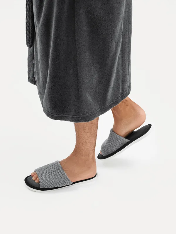 Ерлер тәпішкесі, үйге арналған, өлш. 40-41, шенилл/ши барқыт, қою сұр, Chenille, image-3