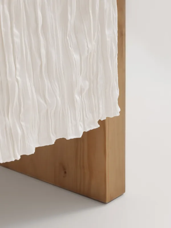 Дорожка настольная, 40х160 см, полиэстер, белая, Мятый эффект, Wavy white, image-7