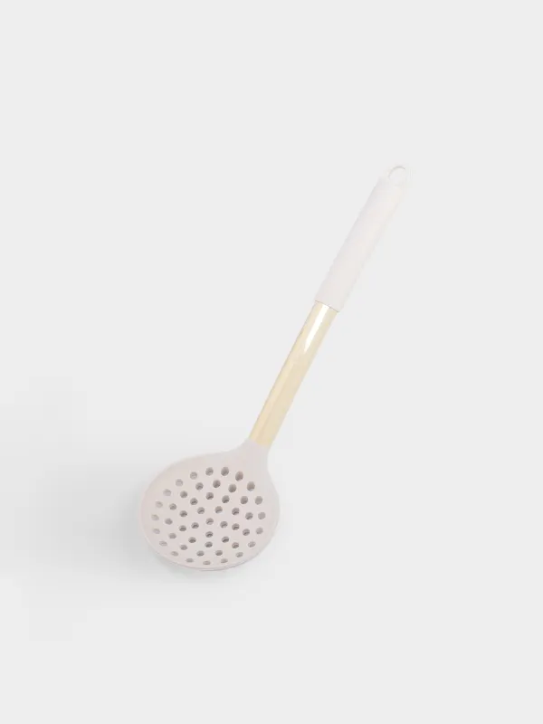 Шумовка, 33 см, силикон/сталь, молочно-золотистая, Apiro, image-1