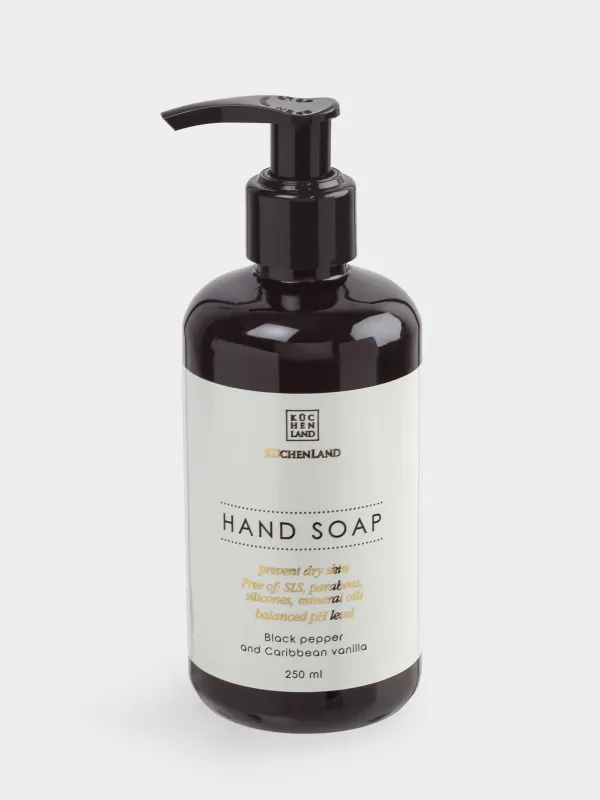 Қолға арналған сұйық сабын, 250 мл, диспенсері бар, Қара бұрыш/Кариб ванилі, Perfect care, image-0