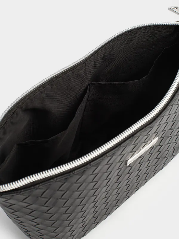 Косметикалық сөмке, 26х13 см, полиуретан, қара, Sennit, image-2