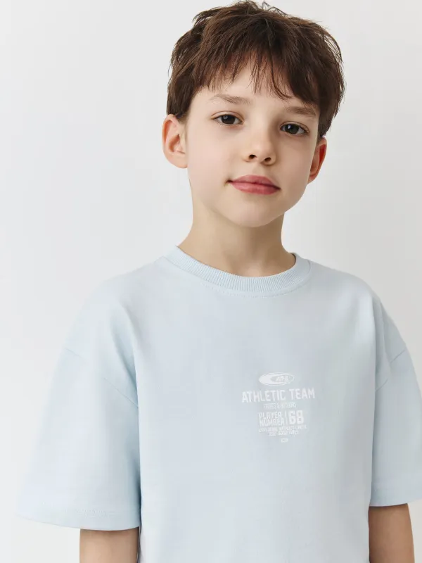 Балалар футболкасы, 98 см, ұлдарға арналған, мақта, көгілдір, Doroteo, image-2