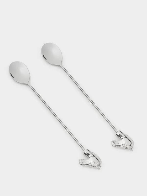 Ложка десертная, 15 см, 2 шт, сталь, Лошадь, Horse silver, image-0