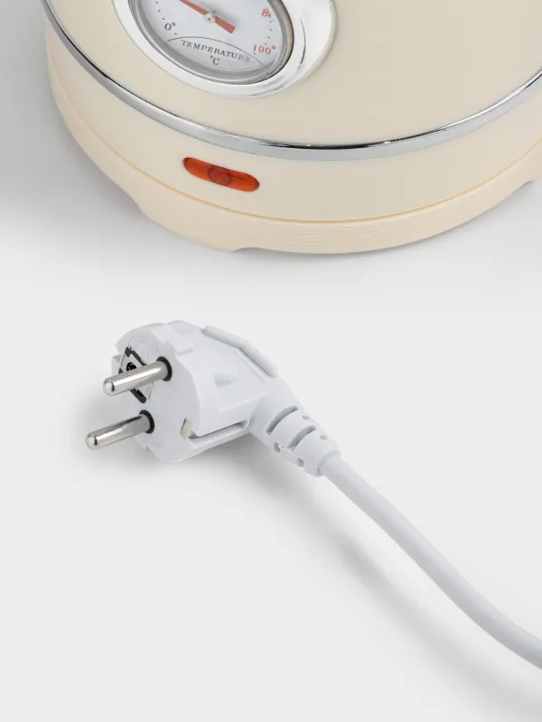 Чайник электрический, 1,5 л, 1350 Вт, сталь/пластик, молочный, Vintage kitchen, image-6