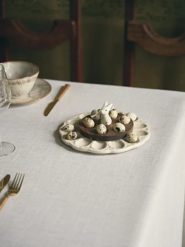 Скатерть, 170х250 см, с кружевом, Natural framed, image-8