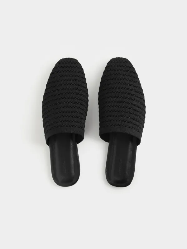 Әйелдер тәпішкелері, өлшемі 36-37, мақта/полиуретан, қара, Verla, image-1