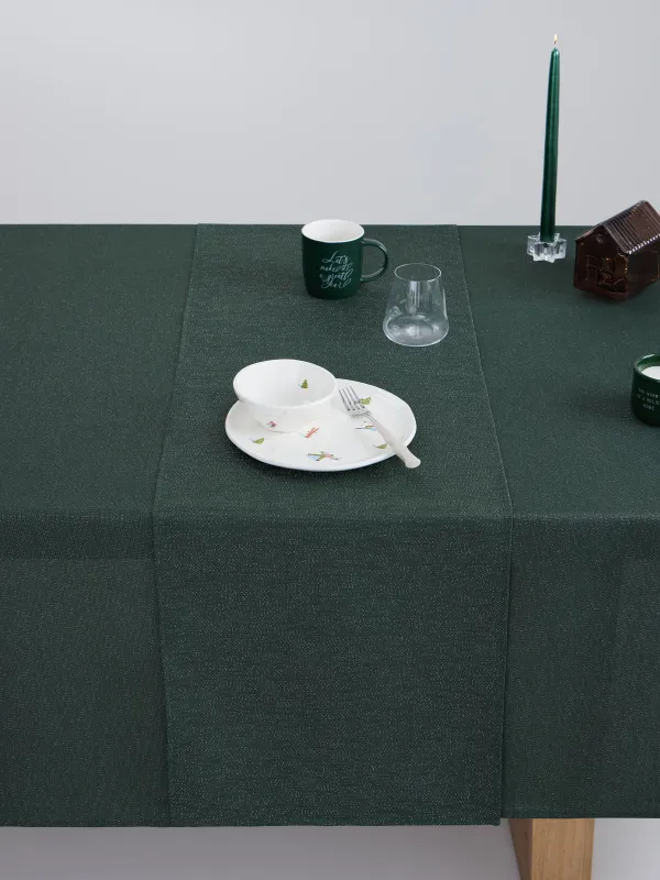 Үстел төсеніші, 40х160 см, полиэстер, қою жасыл, Green speckled, image-2