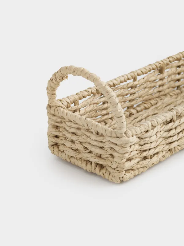 Жұмыртқаларды сақтау себеті, 35х8 см, өрілген, тұтқалары бар, целлюлоза, тікбұрышты, Braided, image-5