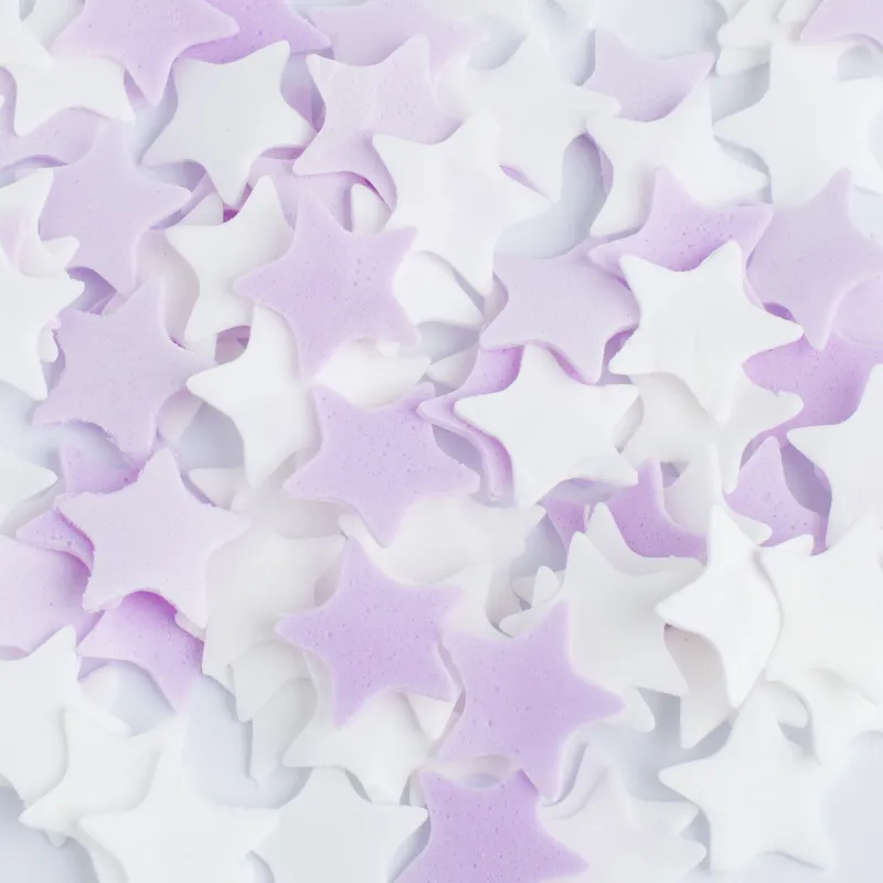 Мыло-конфетти, 2 см, 80 шт, фиолетовое/белое, Кокос/Виноград, Звезда, Confetti, image-3