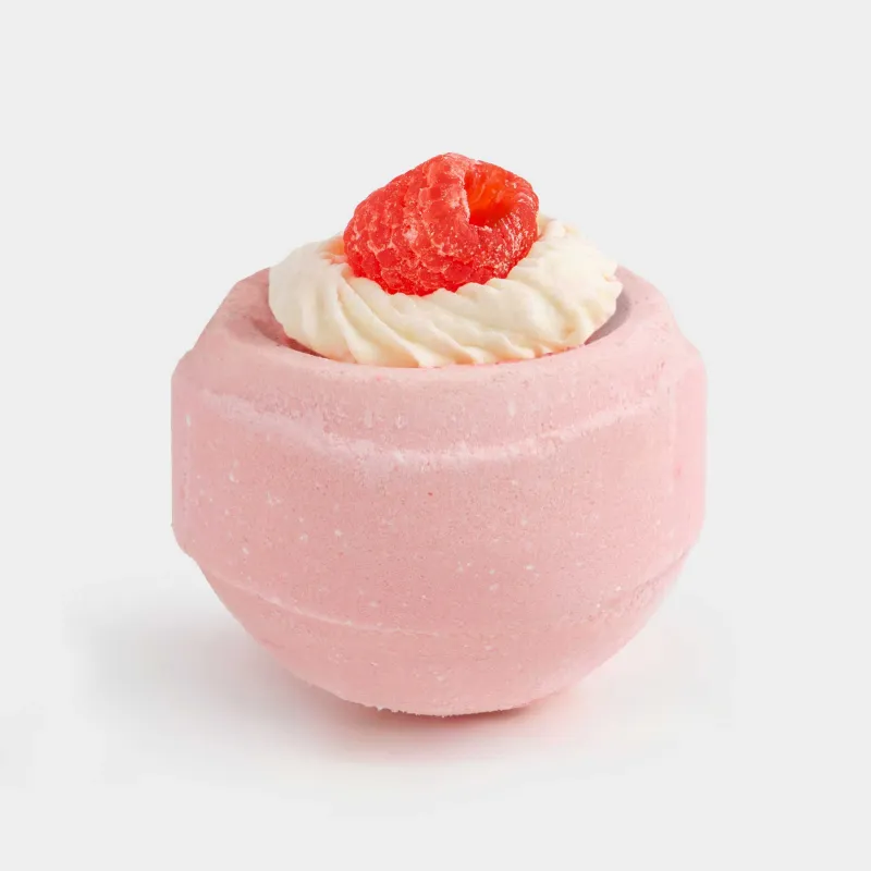 Бомбочка для ванны, 150 гр, с фигуркой из мыла, розовая, Малина, Body spa
