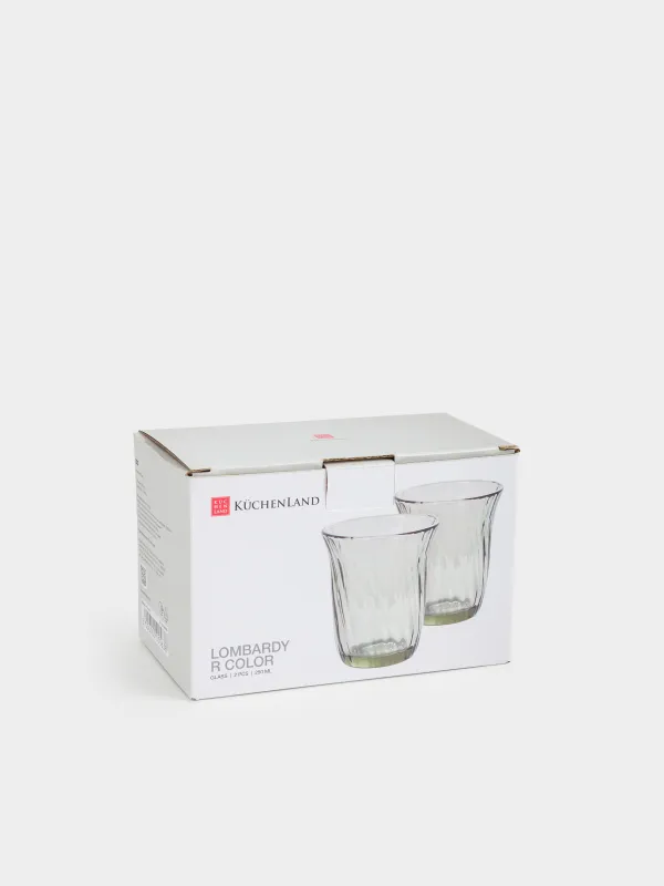 Стақан, 10 см, 270 мл, 2 дана, шыны Р, жасыл, Lombardy R color, image-4