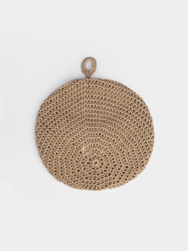 Сақтау себеті, 22х15 см, тоқылған, аспалы, полипропилен Иірілген жіп, дөңгелек, қоңыр, Bolsa, image-4