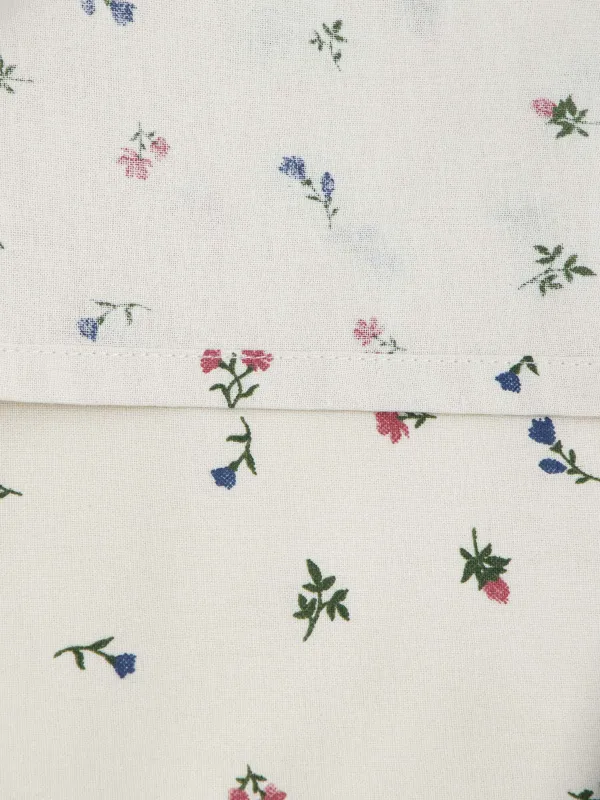 Алжапқыш-көйлек, 75х85 см, мақта, сарғылт-қоңыр, Гүлдер, El flora, image-3