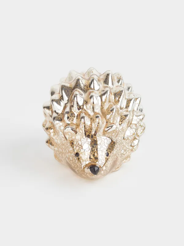 Статуэтка с подсветкой, 11 см, стекло, шампань, Еж, Patina, image-2