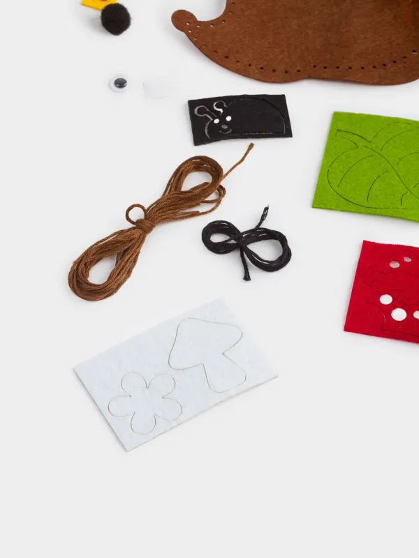 Набор для творчества, 13х15 см, рукоделие, фетр, подвеска, Ежик, Creativity, image-2