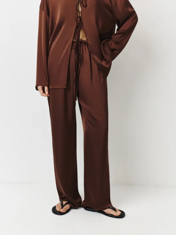 Әйелдер шалбары, үйге арналған, өлшемі S, полиэстер, қоңыр, Derin, image-1