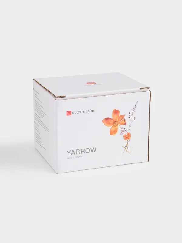 Саптыаяқ, 320 мл, фарфор N, ақ, алтын жиегі бар, Дала гүлдері, Yarrow, image-4