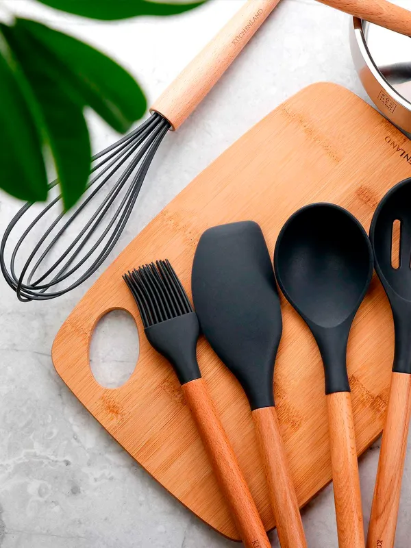 Бұлғауыш, 26 см, силикон/ағаш, сұр, Weekend, image-3