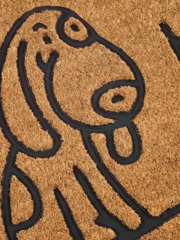 Кілемше, 40х60 см, Кокос жаңғағы/ПВХ, қою сарғылт-қоңыр, Ит, Home deco, image-3