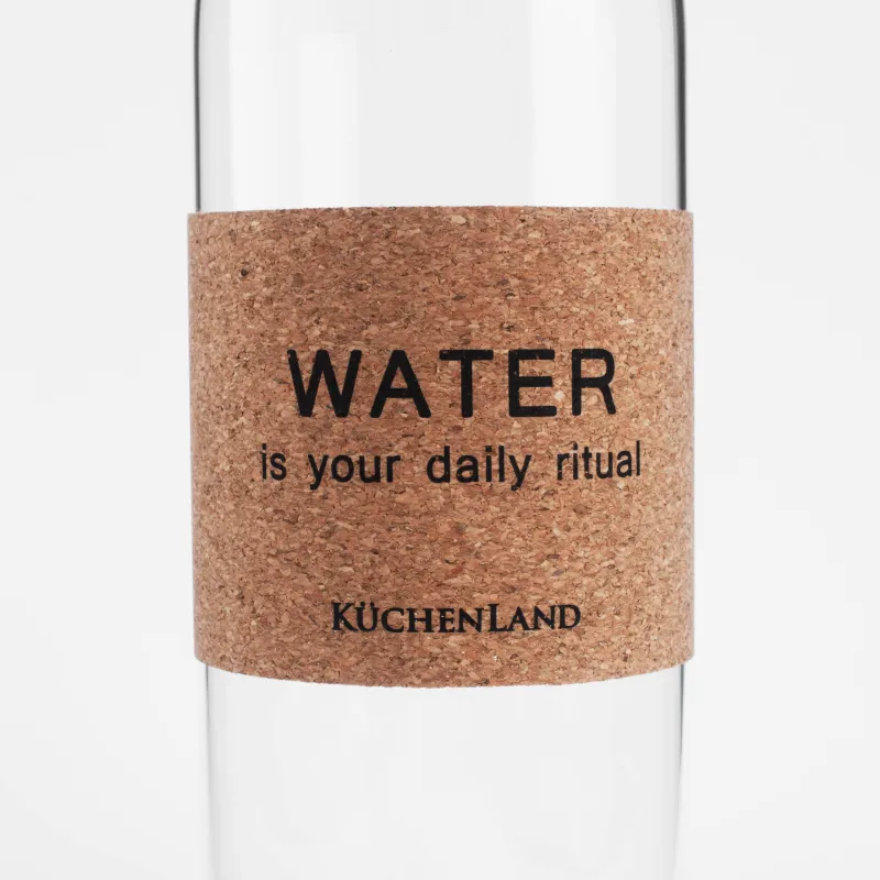 Сусын бөтелкесі, 1,25 л, зарф қосылған, Шыны Б / тығын, Clear font, image-4