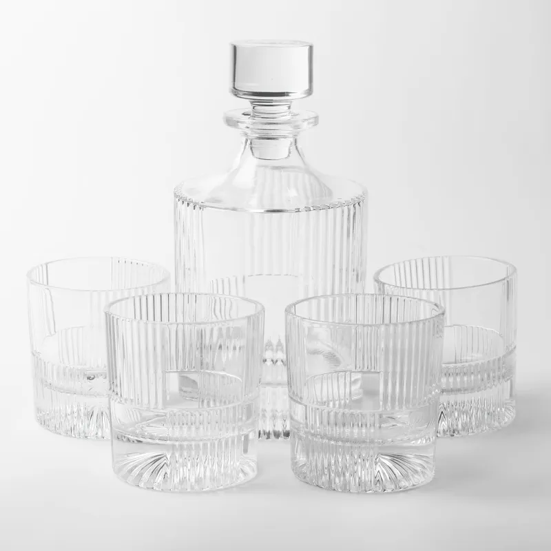 Виски жинағы, 4 парсы, 5 PR, графин / көзілдірік, шыны R, Ribby