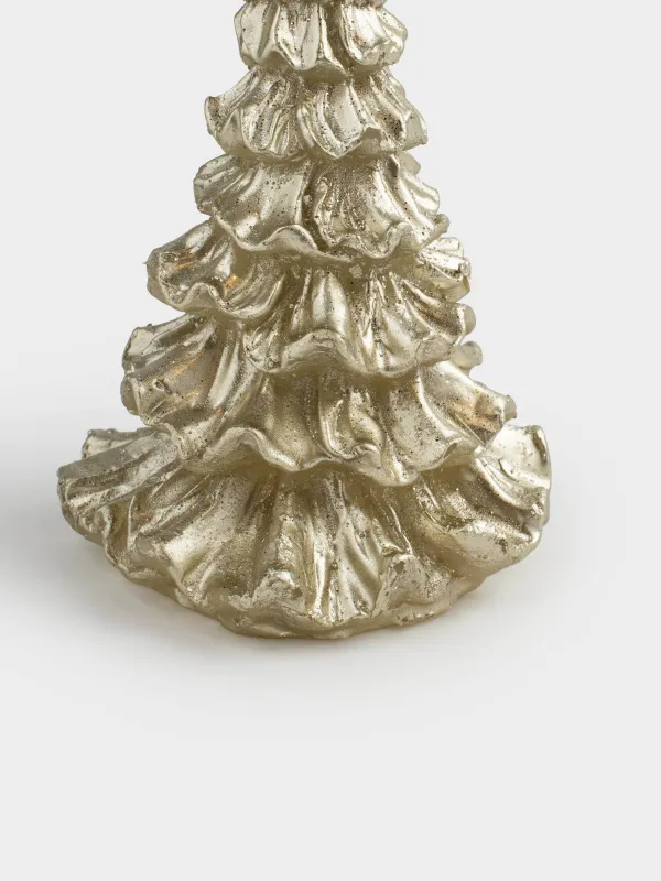 Свеча, 12 см, с блестками, шампань, Елка, Fir candle, image-2