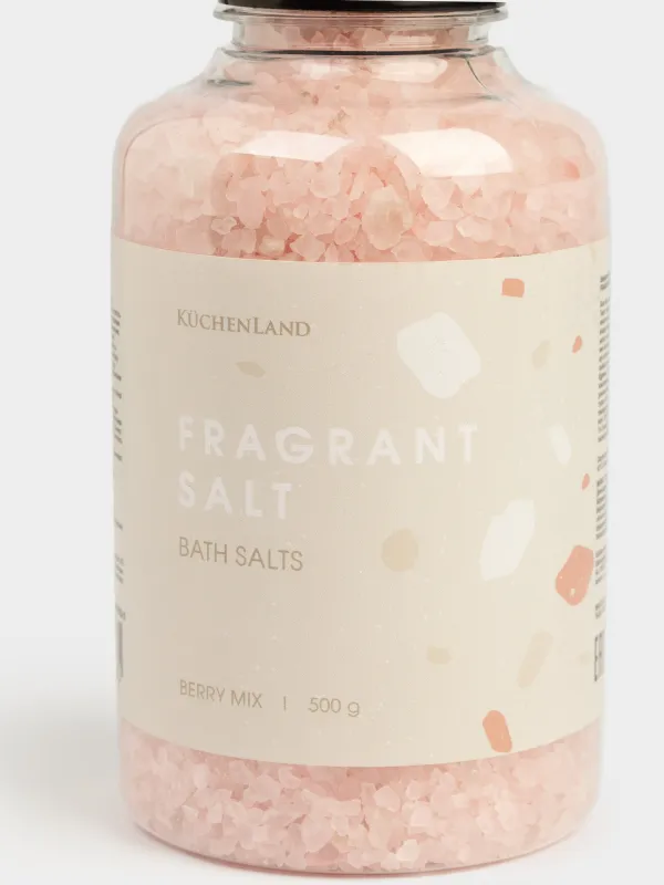 Соль для ванны, 500 гр, бело-розовая, Ягодный микс, Fragrant salt, image-1
