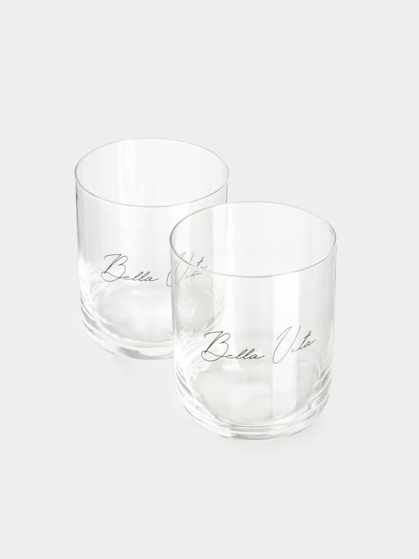 Стақан, 10 см, 380 мл, 2 дана, хрусталь шыны, Bella Vita, Foligno, image-1