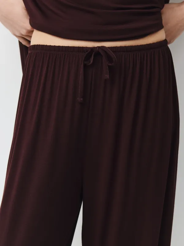 Әйелдер шалбары, үйге арналған, өлшемі S, бамбук/эластан К, қоңыр, Elodie, image-2